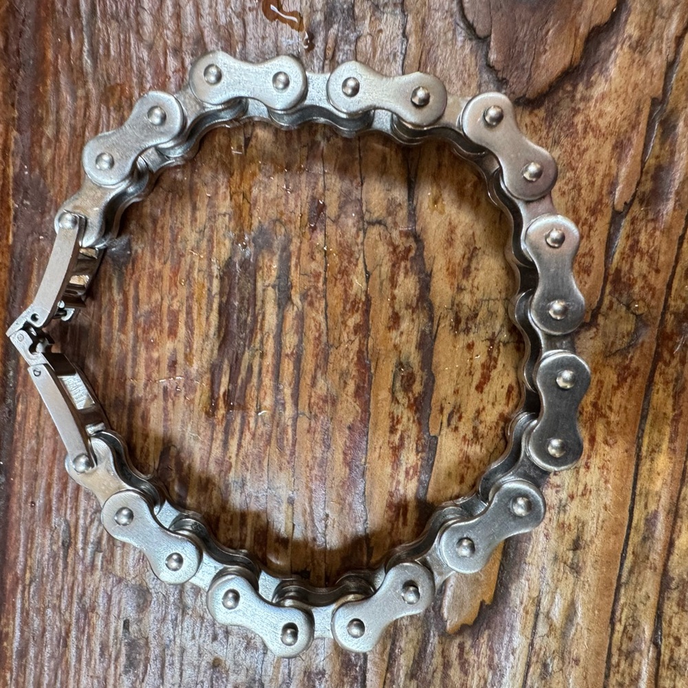 Bicycle Chain Link Bracelet  Stainless Steel like new shape